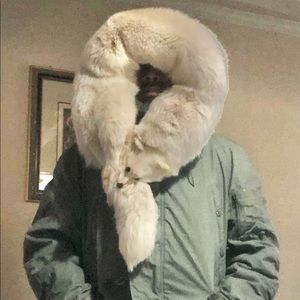 1🔥of🔥ONE🔥PARKA🔥Arctic🔥FOX🔥Collar🔥COAT